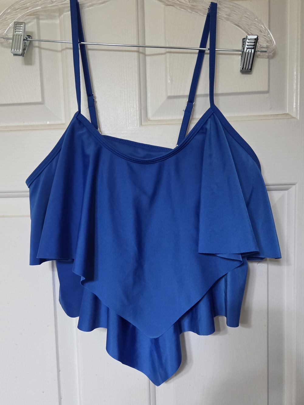 Bundle ❤️ 2 for $15, Blue Ruffle Swim Cami with Layered Flounce